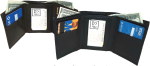 2 Inew styled Crocodile Printed Leather Man's Trifold wallet 2 bill slots 9 card