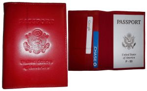 Lot of 2. Leather passport cover, wallet. Passport case. Card spaces passport BN
