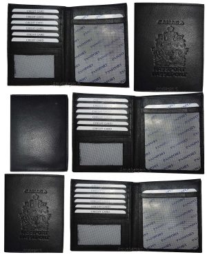 Lot of 2. New Lamb skin Canadian Leather passport cover wallet cards IDs case BN