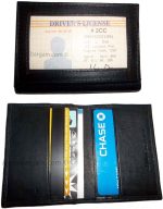 Lot of 2 leather business card credit card case ID card case new card holder