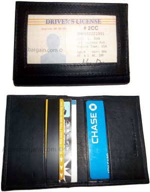 Lot of 2 leather business card credit card case ID card case new card holder