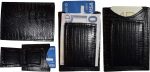 Lot of 4 Black Lizard skin printed leather money clip unbranded money Clip New