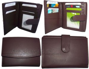 Lot of 4 Women’s Leather compact wallet, Ladies wallet, change purse, ID BR New