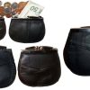 Lot of 5 New Women's leather framed change purse coin bag wallet mini purse BN