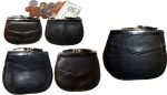 Lot of 5 New Women's leather framed change purse coin bag wallet mini purse BN