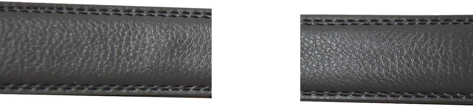 Men’s Gray leather belt strap Size XL. 43" strap genuine leather New Strap only - Image 9