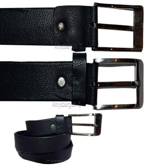 Men's Leather Belt, Black belt leather waist strap Kaos Men's waist band Belt BN