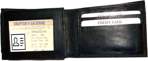 Men's Wallet Leather Bifold wallet 8 Card Holder 2 ID window 2 Bill slots