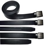 Men's belt leather dress Belt w/ auto Lock sliding buckle XL black belt #76