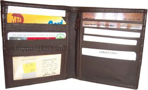 Men's wallet Leather Hipster wallet USA Euro Int'l currencies zip coin purse new