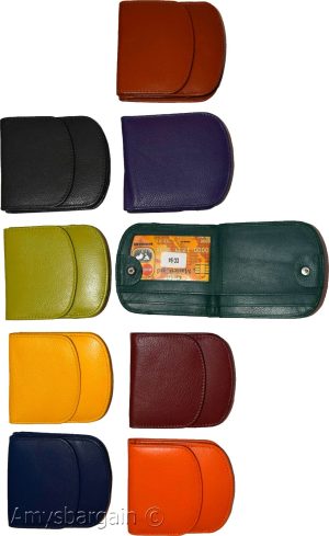 Women's leather wallet change purse 2 bill pockets coin case new ladies wallet