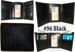 men's wallet woven printed leather man's trifold wallet 1 id 9 card 2 bill slots