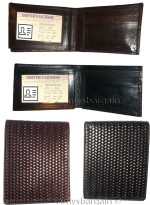 2 New Man's Bi fold Leather Wallet 12 Credit Cards 2 IDs 2 Suede lined Billfolds
