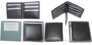 Lot of 2 RFID Men's Hipster wallet Genuine Leather Bifold 15 Cards ID New in Box