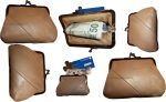 Lot of 6 new women's leather change purse coin bag wallet bag hand coin case new