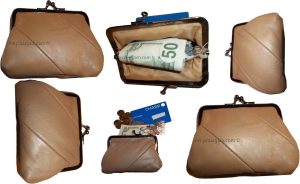 Lot of 6 new women's leather change purse coin bag wallet bag hand coin case new