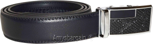 Men's leather dress belt (XL) auto lock belt, men's black quick lock belt