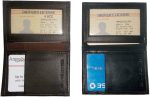 Slim leather Business Credit Card ID card picture Holder business card ID case