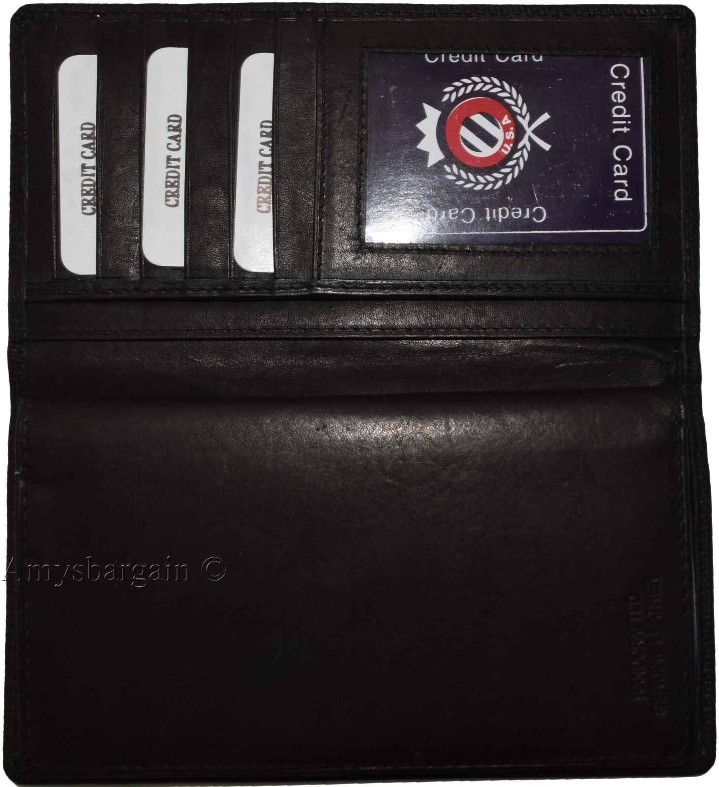 Women/Man's Leather Checkbook Wallet Unbranded Black checkbook cover new - Image 9