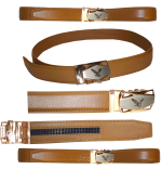 men's belt 36-inch leather dress belt click comfort automatic lock gold eagle