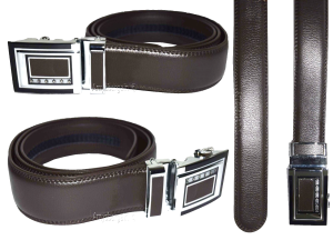 Lot of 2. Men's Belt. Brown Automatic lock belt Size 44-46 inches Dress belt BN*