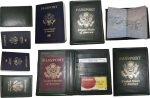 Lot of 6 New lambskin leather Passport cover. ID case credit card wallet bnwt .