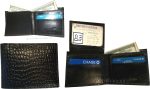 Men's Wallet Crocodile skin printed Genuine Leather Bifold wallet 2 Bill pockets