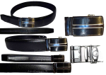 Mens belt size L real leather automatic lock buckle dress casual fashion belt