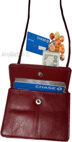 New Business card case card holder w/ neck string fifty business IDs card