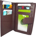 Women’s wallet. Leather wallet. Ladies Compact Brown wallet, ID Unbranded wallet