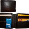 Lot of 2 Men's Bifold leather Wallet Unbranded Brown billfold men's wallet BNWT