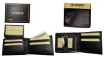Lot of 2 men's leather wallet, black crocodile skin printed wallet new in box
