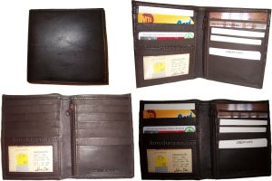 Lot of 4 Leather Hipster wallet billfold brown bifold zip coin purse wallet BNWT