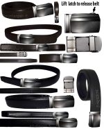 Men’s Belt Genuine leather Automatic track belt Dress casual Fashion belt up 50"