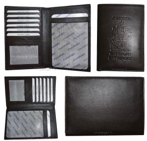 New Lamb skin Canadian Leather passport case wallet credit card case ID holder *