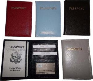 New Leather passport case wallet credit ATM card case ID International passports