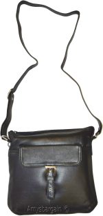 Women's Bag, Ladies handbag, Leather Black hand bag purse leather Pocketbook BN