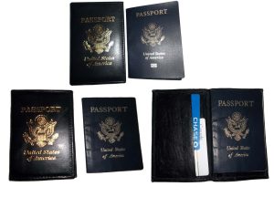 3 New USA Leather passport case wallet credit ATM card case ID holder BN
