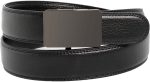 Genuine leather men's ratchet belt men’s casual adjustable automatic buckle 50”