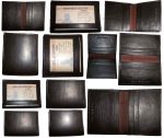 Lot of 12. Leather Business ID card case 6 card holder, New Slim Brown card case