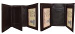 Lot of 2 New Trifold Leather Man’s wallet 2 ID window 9 card 2 bill slots