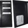 Lot of 2 Women/Men's Leather Checkbook Wallet Black Unbranded wallet card case