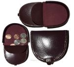Lot of 3 New Burgundy Leather change purse, Coin case, Coin holder, change case