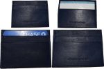 Lot of 4 New Leather business card case 7 Credit card ID card Blue card case new