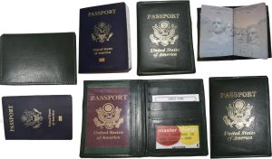 Lot of 5 New lambskin leather Passport cover. ID case credit card wallet BNWT
