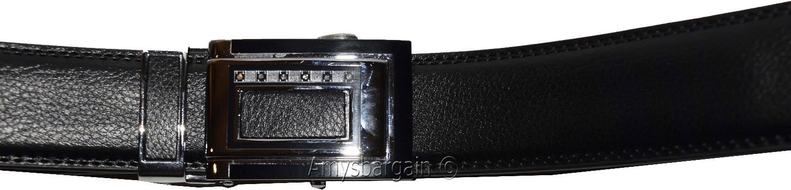 Men's Leather Dress Belt (1X) Auto Lock belt, Men's Black Quick lock BR New belt - Image 11