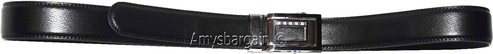 Men's Leather Dress Belt (1X) Auto Lock belt, Men's Black Quick lock BR New belt - Image 12