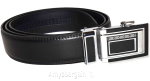 Men's Leather Dress Belt (1X) Auto Lock belt, Men's Black Quick lock BR New belt