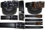 Men’s belt real leather automatic lock dress casual belt fashion belt up 50 inch