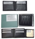 lot of 2 men's wallet rfid genuine leather bifold wallet 12 cards brn new in box